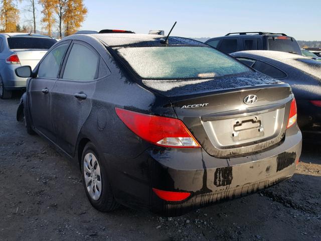 KMHCT4AE3HU275318 - 2017 HYUNDAI ACCENT SE BLACK photo 3