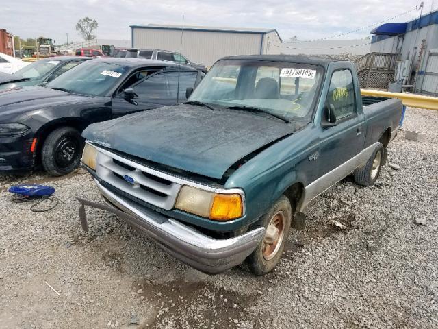 1FTCR10A3SPA99019 - 1995 FORD RANGER GREEN photo 2