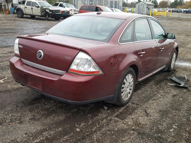 1MEHM40W78G622647 - 2008 MERCURY SABLE LUXU MAROON photo 4