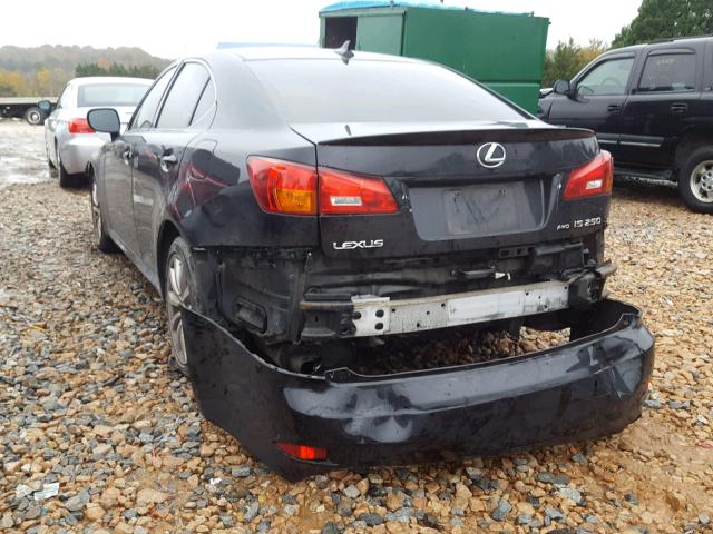 JTHCK262485026786 - 2008 LEXUS IS 250 BLACK photo 3