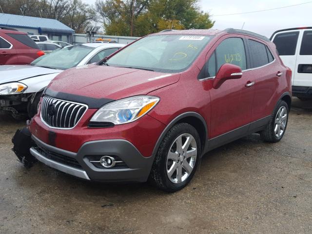 KL4CJCSB5EB670482 - 2014 BUICK ENCORE RED photo 2