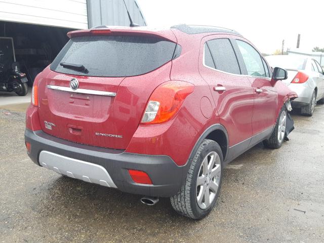 KL4CJCSB5EB670482 - 2014 BUICK ENCORE RED photo 4