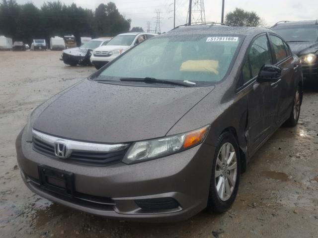 2HGFB2F92CH542885 - 2012 HONDA CIVIC EXL GRAY photo 2