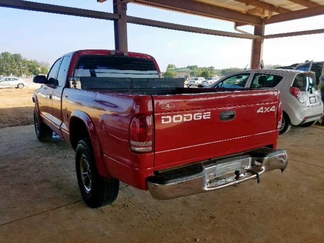 1B7GG22Y1XS190625 - 1999 DODGE DAKOTA RED photo 3