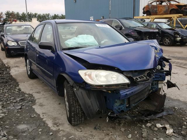 1HGES16335L010018 - 2005 HONDA CIVIC DX V BLUE photo 1