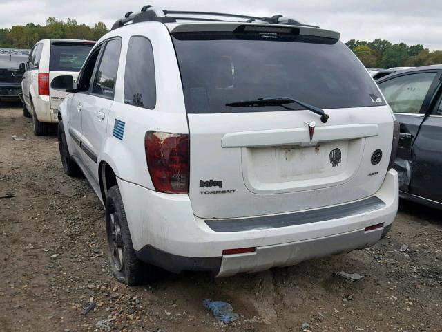 2CKDL73F766080133 - 2006 PONTIAC TORRENT WHITE photo 3