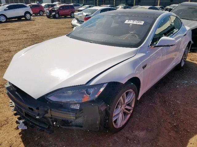 5YJSA1E20FF115598 - 2015 TESLA MODEL S أبيض صورة 2
