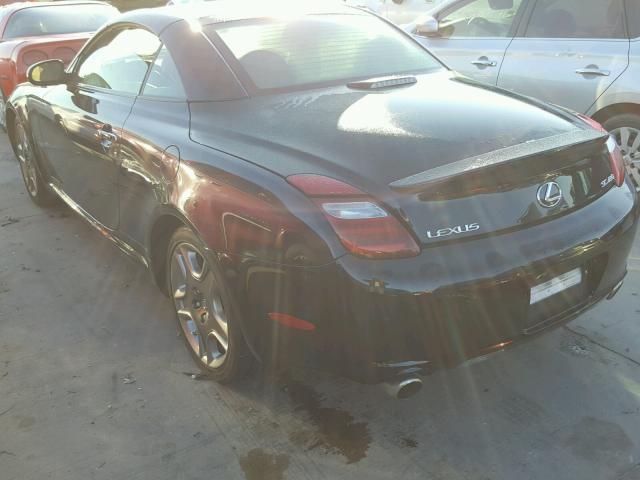 JTHFN48Y669004991 - 2006 LEXUS SC 430 BLACK photo 3