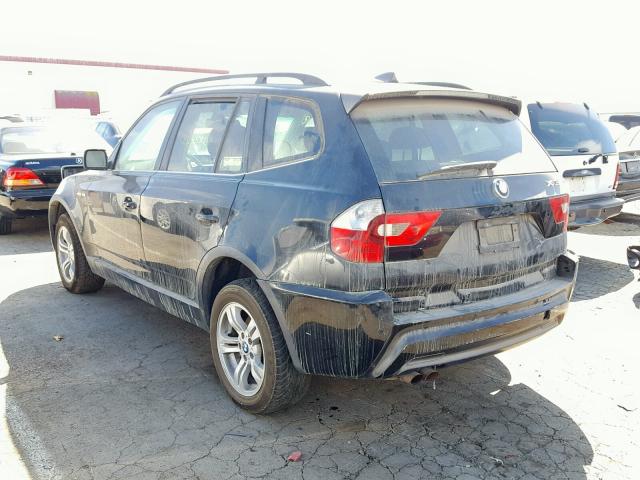 WBXPA93406WD26147 - 2006 BMW X3 3.0I BLACK photo 3