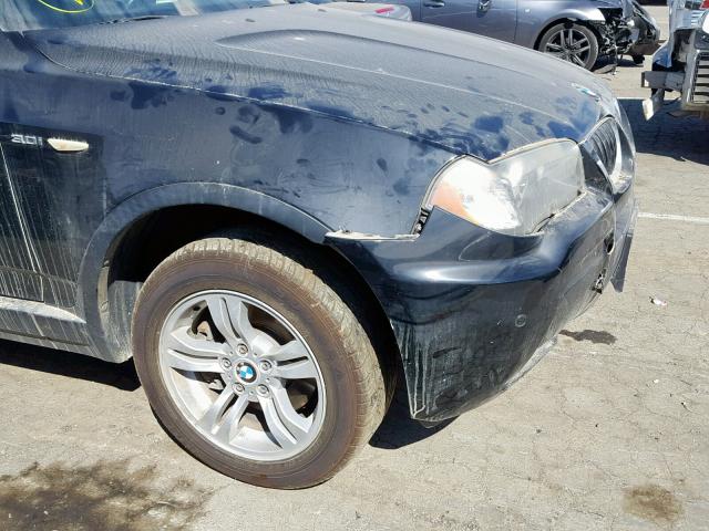 WBXPA93406WD26147 - 2006 BMW X3 3.0I BLACK photo 9