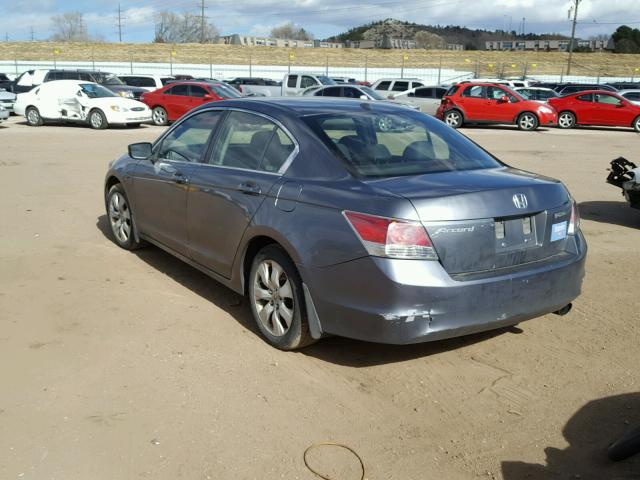 JHMCP268X8C034490 - 2008 HONDA ACCORD EXL GRAY photo 3