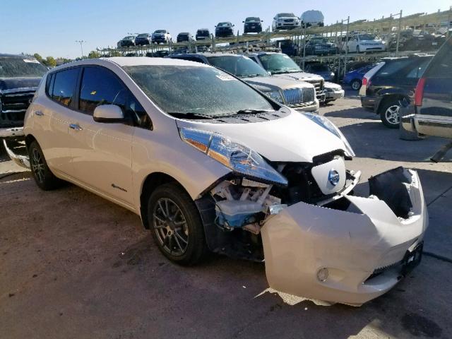 1N4AZ0CPXFC313587 - 2015 NISSAN LEAF S WHITE photo 1