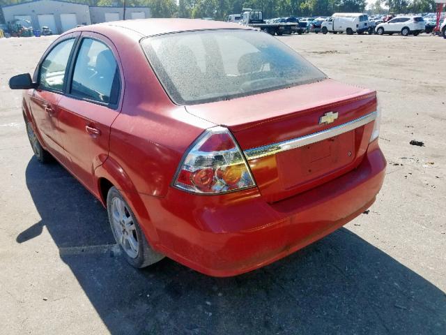 KL1TD5DE6BB141089 - 2011 CHEVROLET AVEO LS RED photo 3