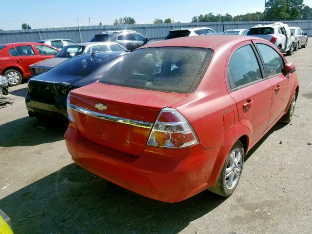 KL1TD5DE6BB141089 - 2011 CHEVROLET AVEO LS RED photo 4