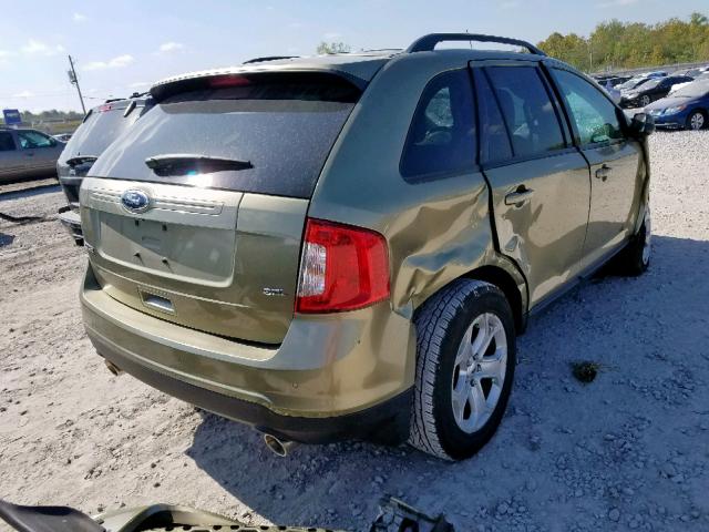 2FMDK3JC0CBA86723 - 2012 FORD EDGE SEL GREEN photo 4