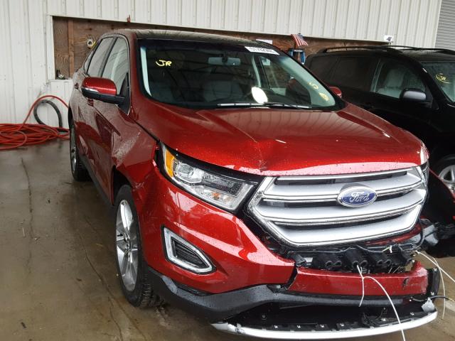 2FMPK3K94JBC04592 - 2018 FORD EDGE TITAN BURGUNDY photo 1