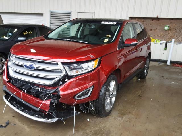 2FMPK3K94JBC04592 - 2018 FORD EDGE TITAN BURGUNDY photo 2