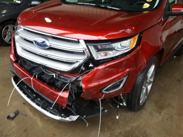 2FMPK3K94JBC04592 - 2018 FORD EDGE TITAN BURGUNDY photo 9