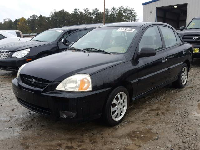 KNADC125436270998 - 2003 KIA RIO BLACK photo 2