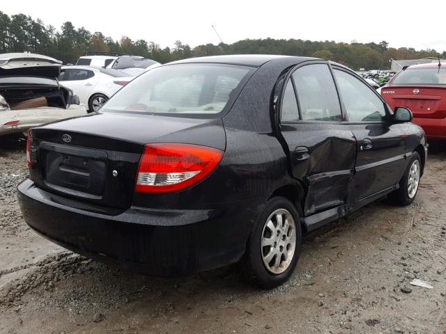 KNADC125436270998 - 2003 KIA RIO BLACK photo 4