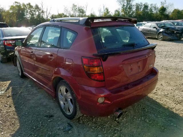 5Y2SL64874Z442875 - 2004 PONTIAC VIBE MAROON photo 3