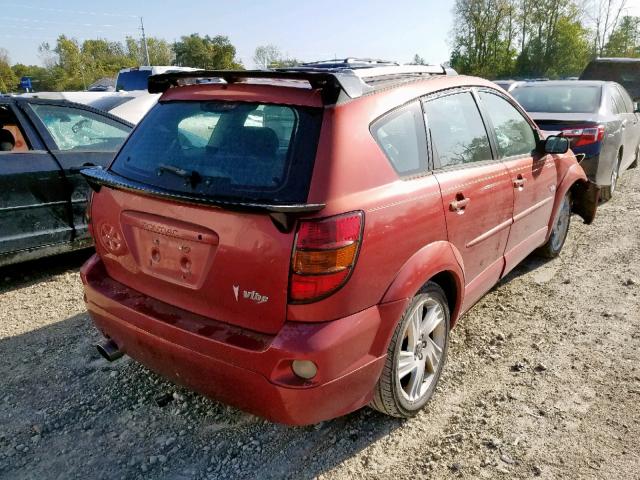 5Y2SL64874Z442875 - 2004 PONTIAC VIBE MAROON photo 4