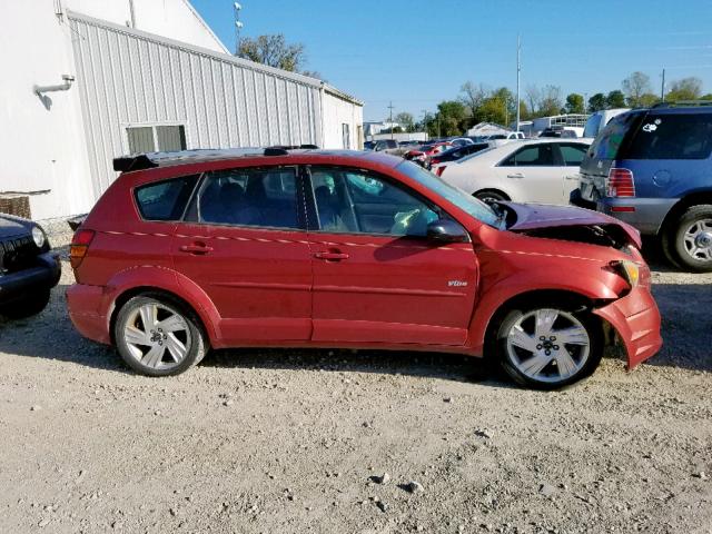 5Y2SL64874Z442875 - 2004 PONTIAC VIBE MAROON photo 9