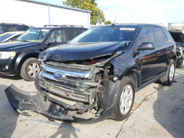 2FMDK3JC0DBB95944 - 2013 FORD EDGE SEL BLACK photo 2