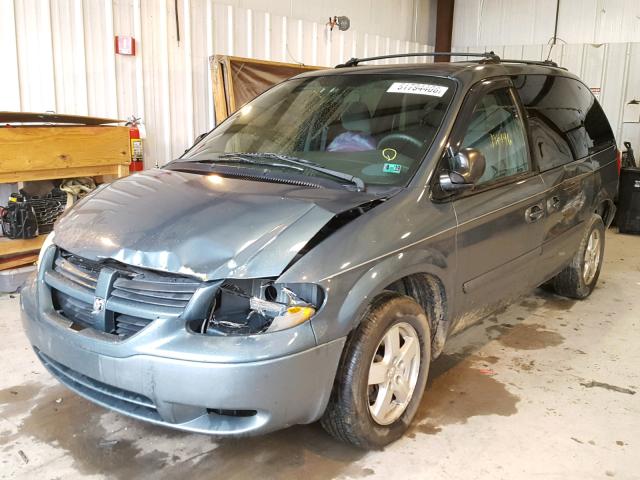 1D4GP45R65B182312 - 2005 DODGE CARAVAN SX BLUE photo 2