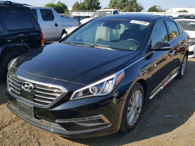 5NPE34AFXFH052111 - 2015 HYUNDAI SONATA SPO BLACK photo 2