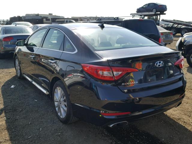 5NPE34AFXFH052111 - 2015 HYUNDAI SONATA SPO BLACK photo 3