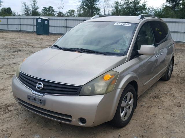 5N1BV28U27N110778 - 2007 NISSAN QUEST S GOLD photo 2