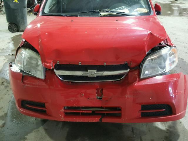 KL1TD5DE3AB113720 - 2010 CHEVROLET AVEO LS RED photo 7