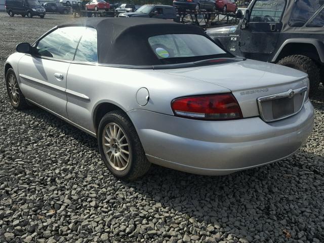 1C3EL55RX4N403708 - 2004 CHRYSLER SEBRING LX SILVER photo 3