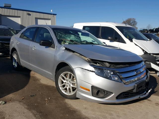 3FAHP0GA9CR224973 - 2012 FORD FUSION S SILVER photo 1