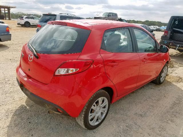 JM1DE1KY2C0141281 - 2012 MAZDA MAZDA2 RED photo 4