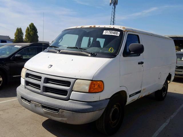 2B7KB31Y41K518461 - 2001 DODGE RAM VAN B3 WHITE photo 2