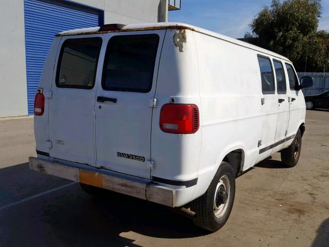 2B7KB31Y41K518461 - 2001 DODGE RAM VAN B3 WHITE photo 4