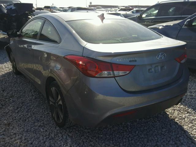 KMHDH6AE5DU016583 - 2013 HYUNDAI ELANTRA CO GRAY photo 3