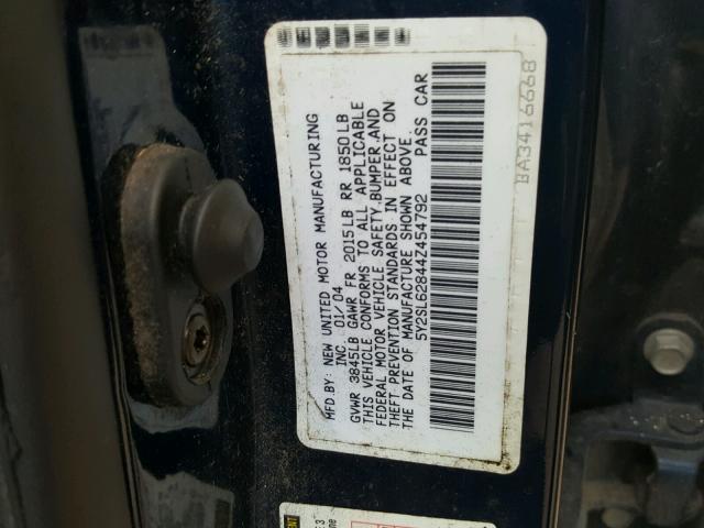 5Y2SL62844Z454792 - 2004 PONTIAC VIBE BLUE photo 10