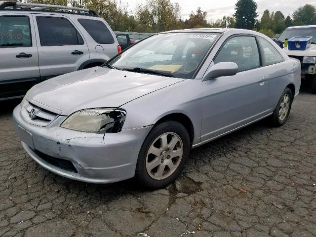 1HGEM22933L054883 - 2003 HONDA CIVIC EX SILVER photo 2