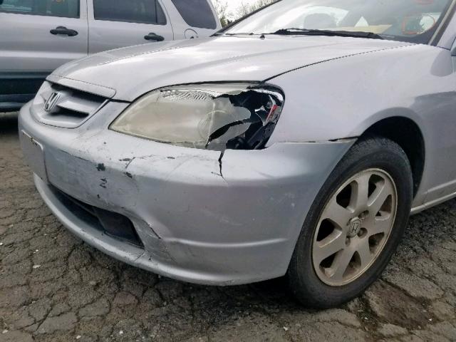 1HGEM22933L054883 - 2003 HONDA CIVIC EX SILVER photo 9