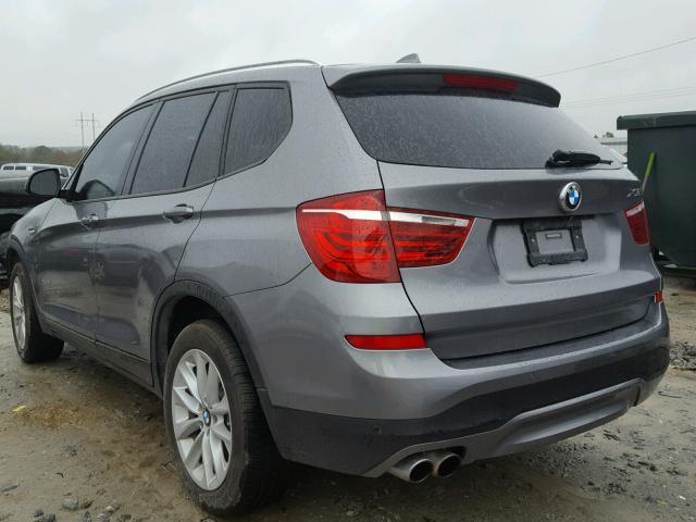 5UXWX9C55F0D56522 - 2015 BMW X3 XDRIVE2 GRAY photo 3