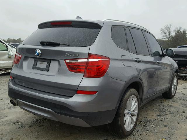 5UXWX9C55F0D56522 - 2015 BMW X3 XDRIVE2 GRAY photo 4