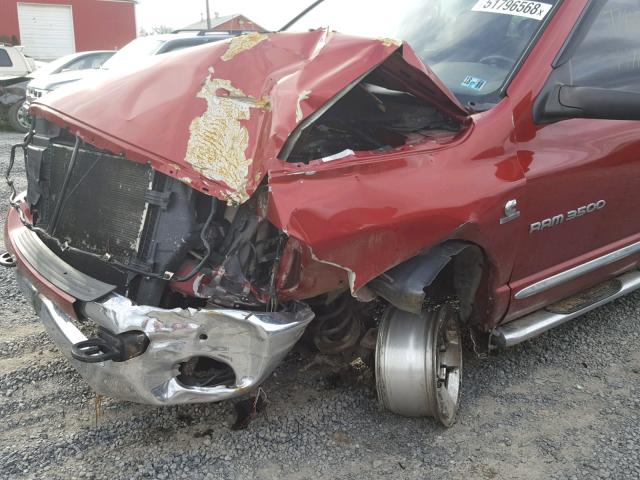 3D7LX38C76G117755 - 2006 DODGE RAM 3500 S RED photo 9