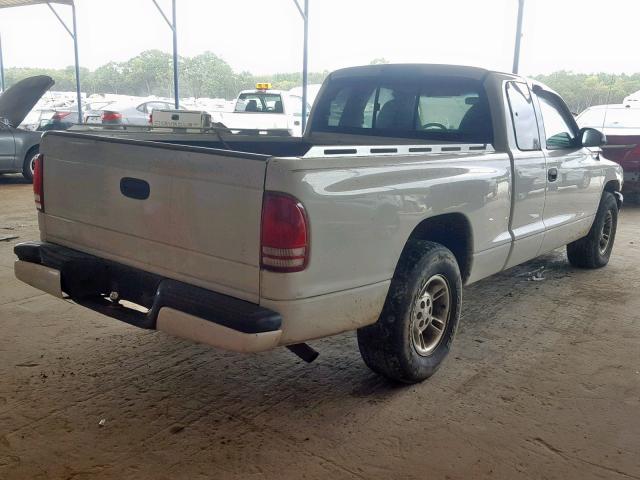 1B7GL22X6WS691298 - 1998 DODGE DAKOTA WHITE photo 4