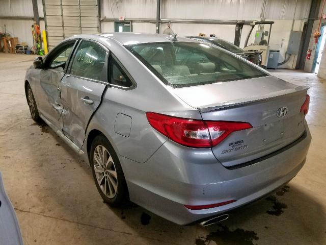 5NPE34AF6FH064823 - 2015 HYUNDAI SONATA SPO GRAY photo 3