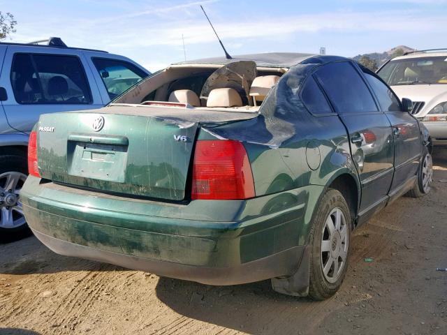 WVWAH63B21P010146 - 2001 VOLKSWAGEN PASSAT GLS GREEN photo 4