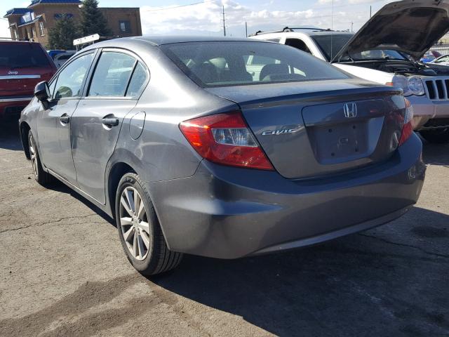 2HGFB2F91CH518836 - 2012 HONDA CIVIC EXL GRAY photo 3