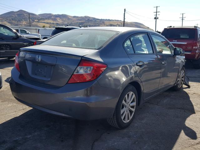 2HGFB2F91CH518836 - 2012 HONDA CIVIC EXL GRAY photo 4